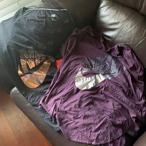 Bundle of 2 long sleeve Nike workout shirts. Size Large.